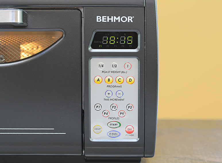 Front control panel of the Behmor 2000AB Plus. 