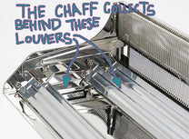 The chaff collects behind these louvers
