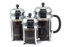 The Bodum Chambord French Press is available in three size: 4 cup, 8 cup and 12 cup