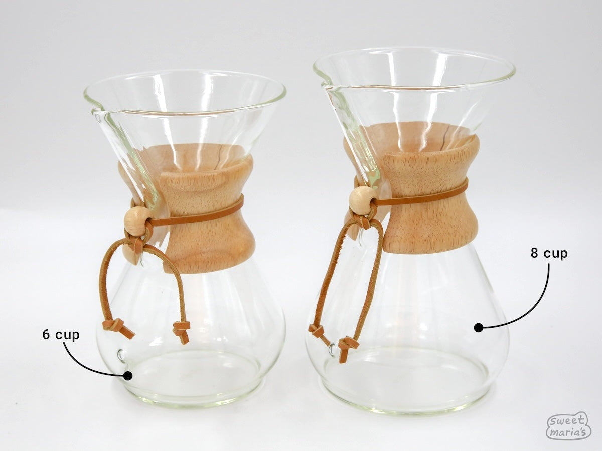 The Chemex Classic 8 Cup and Classic 6 Cup are very similar
