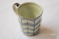 Top rim -Chevron Kimono Mug from Japan - a pattern from am antique kimono design