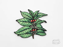 Sweet Maria's Coffee Branch Patch, die cut shape, 100% embroidery coverage! 