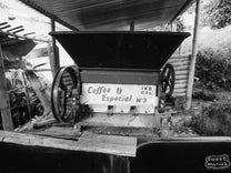 Typical pulper type used to remove fruit from green coffee seeds at small farms in Colombia. This one is in Inzá region.