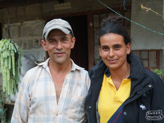 Reinaldo Parra and his wife (whose name I am tracking down!) at their home and farm in China Alta, Tolima, Colombia.