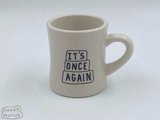 It's Once Again nostalgic diner mug by Agnes, at Sweet Maria's Coffee