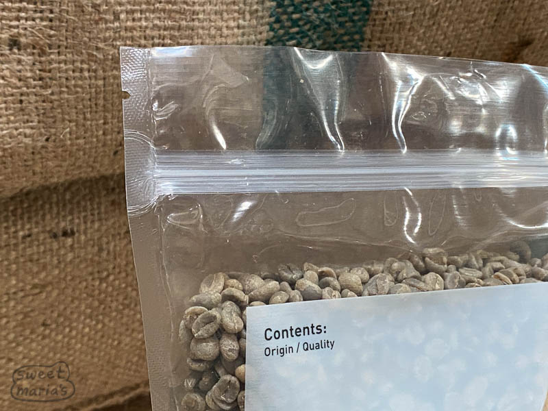 Ecotact Green Coffee Storage Bags - zip closure detail
