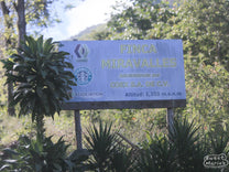 Finca Miravalles sign as you enter the farm.