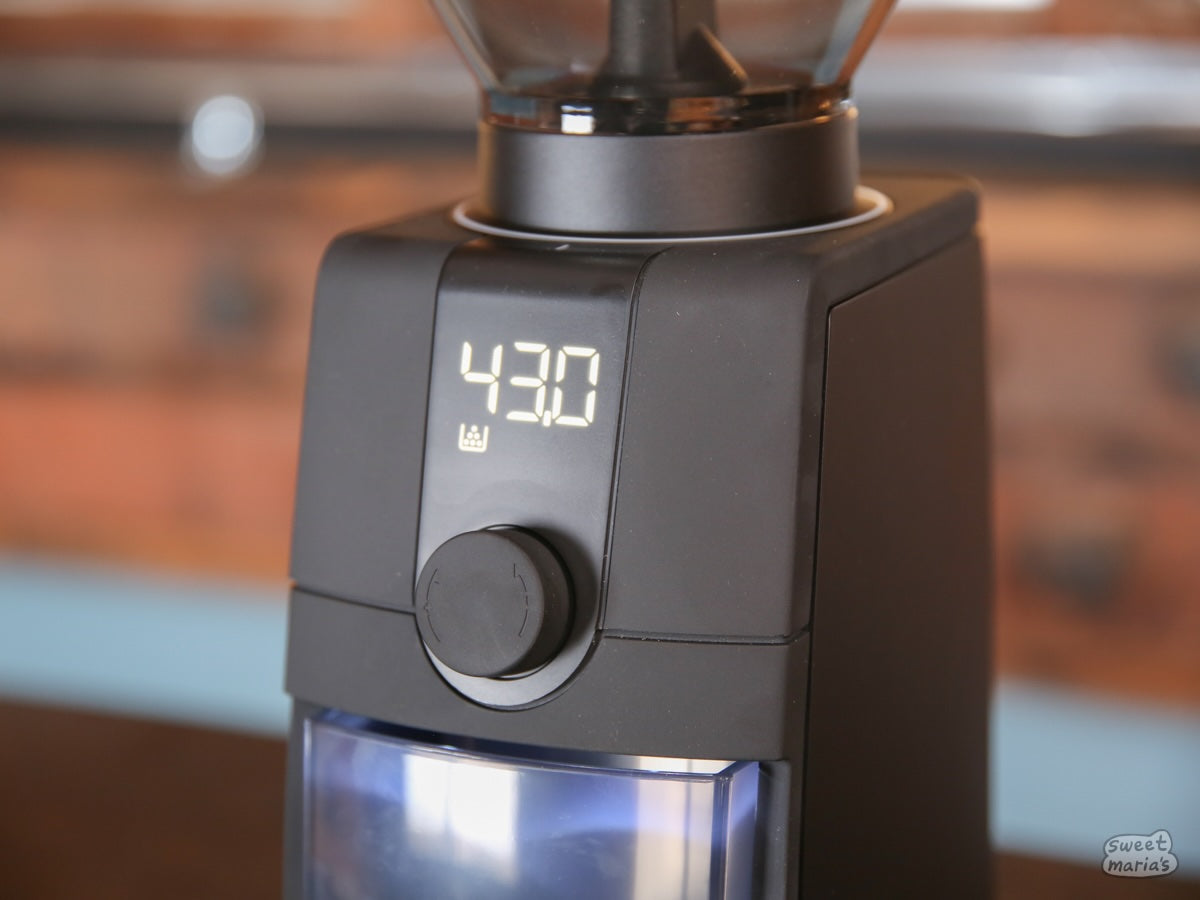 The LED display and control knob are standout features.