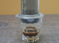 Espresso-style coffee with the Prismo Aeropress Attachment by Fellow
