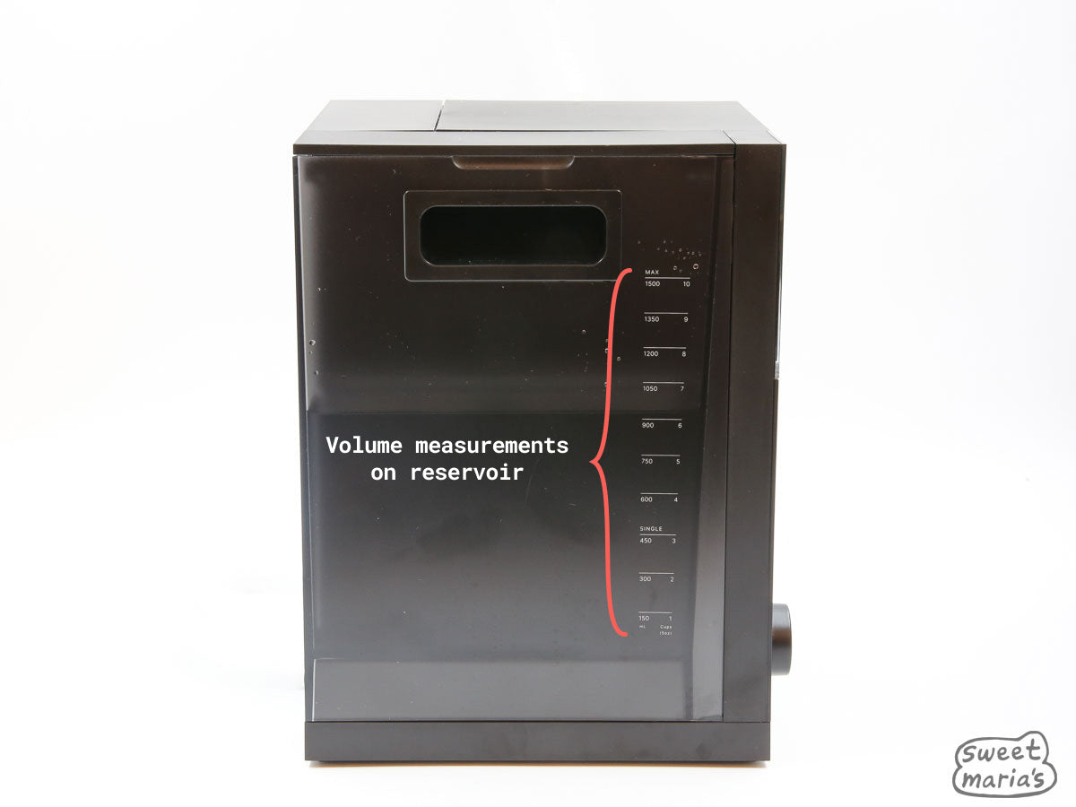 The digital display lets you choose your desired brew settings.