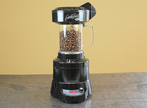 The SR800 electric air roaster mid-roast cycle. 