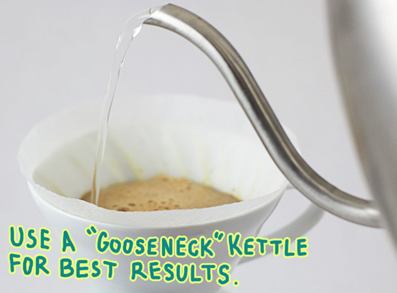 Use a gooseneck kettle for best results