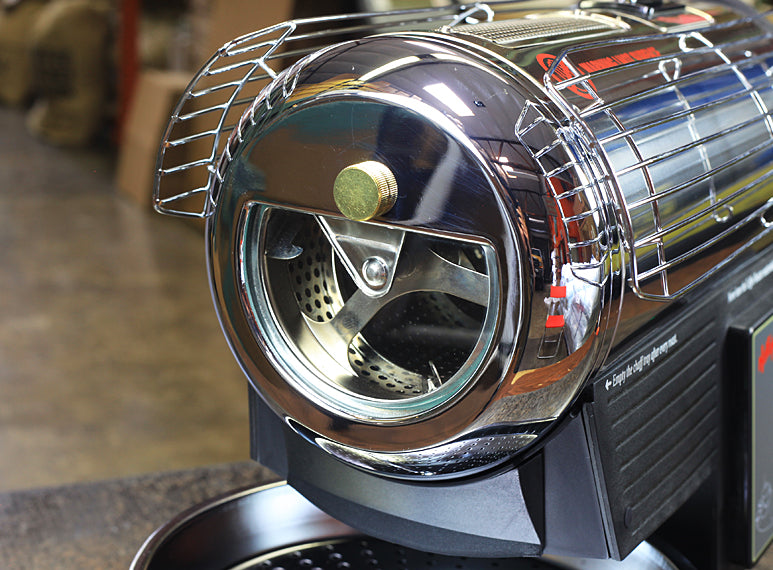  pulled up from a slot in the rear of the Hottop coffee roaster