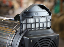 Detailed view of the built-in external cooling tray included with the Hottop coffee roaster