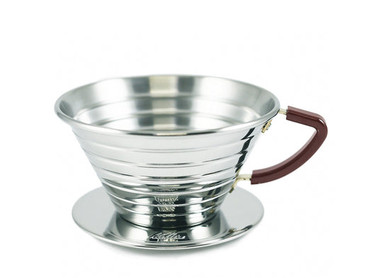 Large Wave 185 Stainless Steel Dripper by Kalita