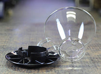 The plastic base can be removed to wash the glass cone