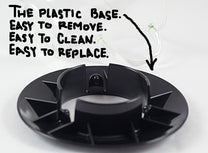 The plastic bas is easy to remove