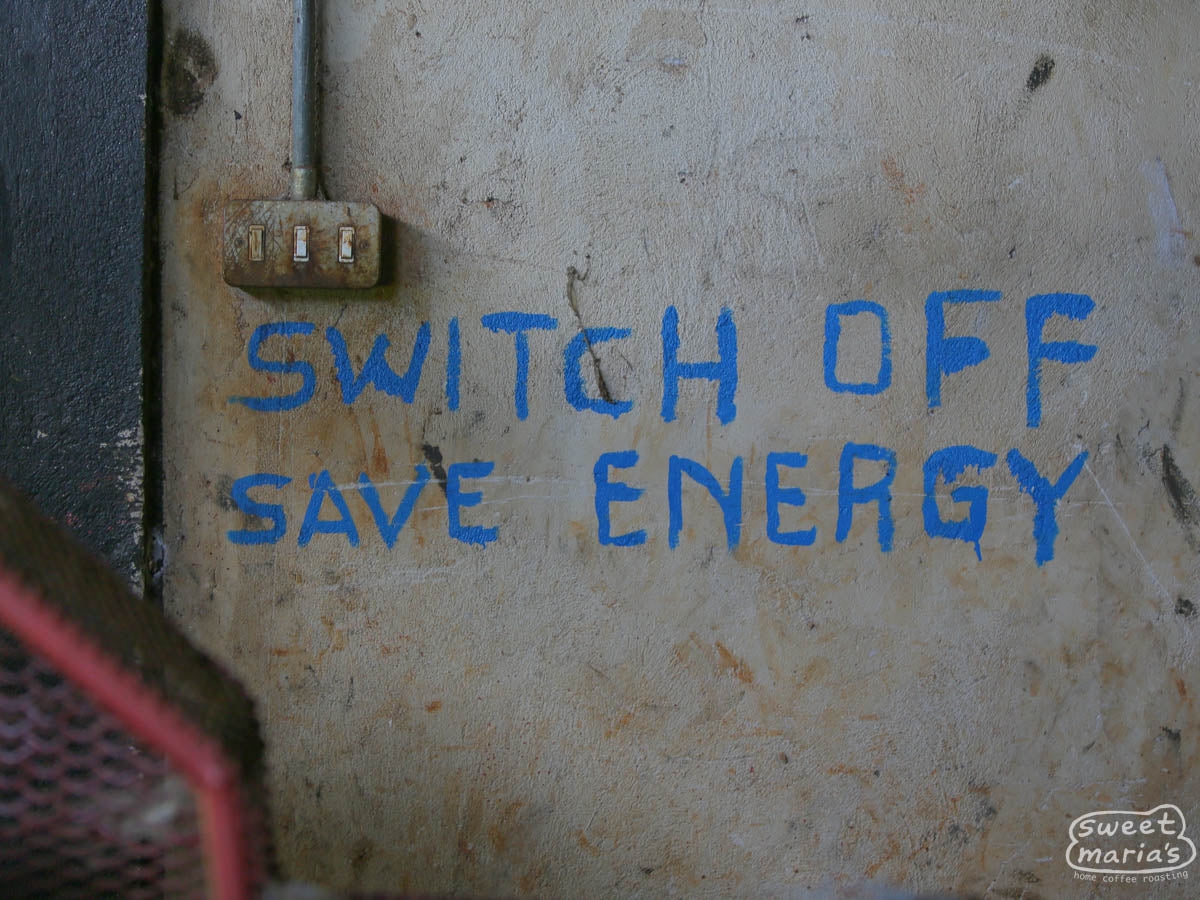 A reminder to turn off the lights reads