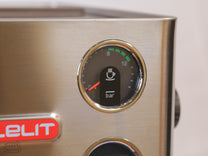 The manometer gauge to measure coffee-making pressure. Lelit Victoria Espresso Machine.