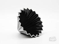 The Origami Ceramic Coffee Dripper, Size Medium, can use Hario V60 or Kalita Wave type filters