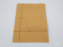 1lb stand up pouch shown with dimensions.
