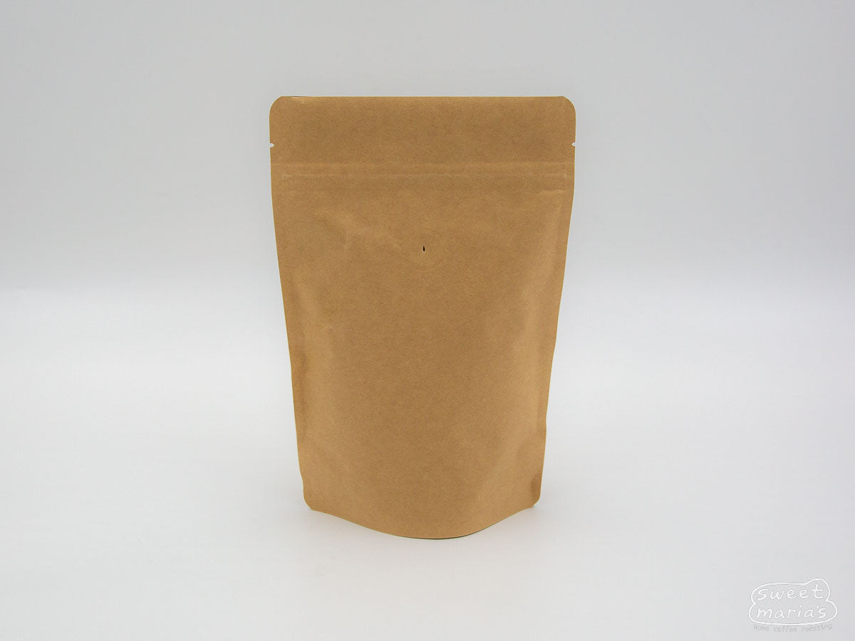 1/2lb stand up pouch with zipper and valve.