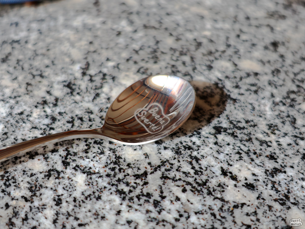 The Buena Suerte Cupping Spoon is perfect for slurping through tables full of coffee, but we won't get mad if you use it for dessert.