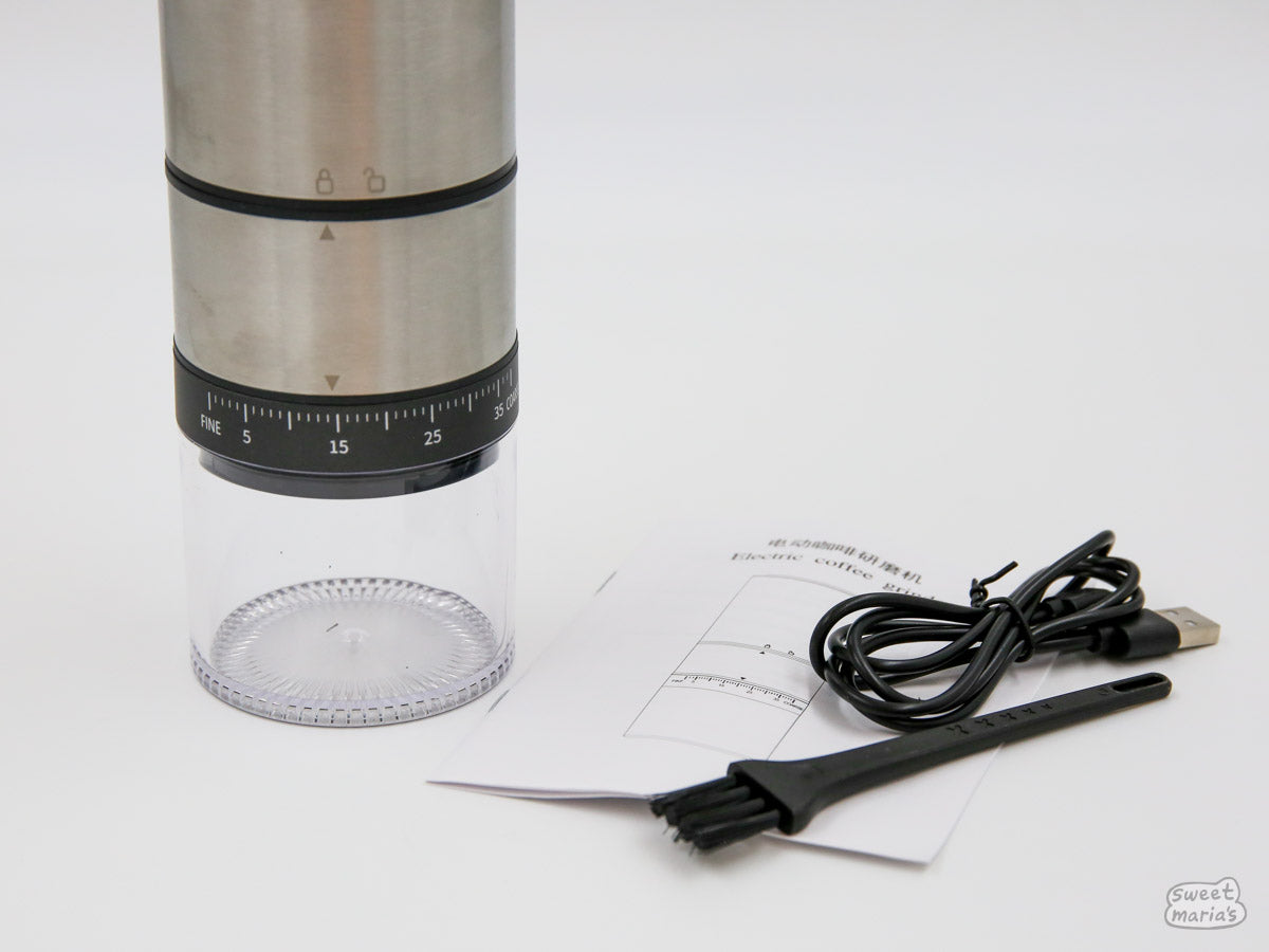 Cordless Electric Grinder with SS Burrs - Silver