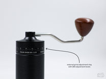 The Easy Adjust Hand Grinder with SS Burrs - Black has a total of 180 adjustment levels.