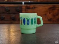 Sweet Maria's Ethiopia Sini Design Glass Mug in Blue