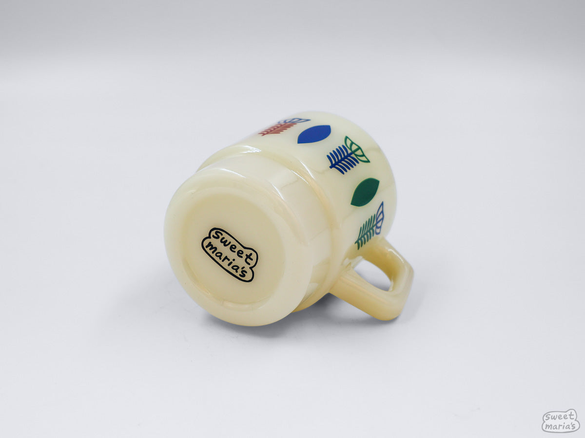 Sweet Maria's Milk Glass Mug in Yellow (Bottom view)