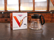 The Hario V60 Glass Carafe holds approximately 600 ml
