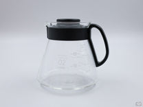 The Hario V60 Glass Carafe holds any V60 dripper perfectly