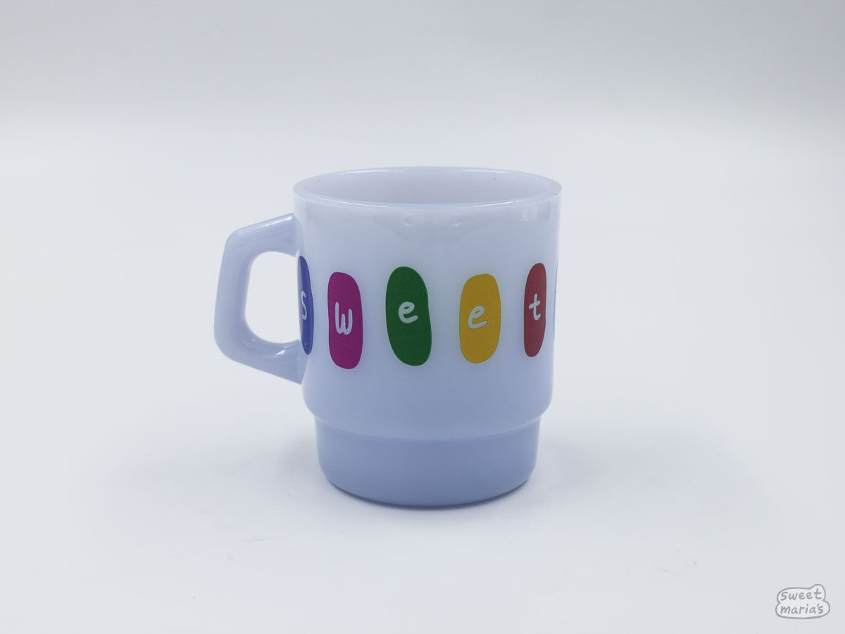 Sweet Maria's Milk Glass Mug in White (Bottom view)