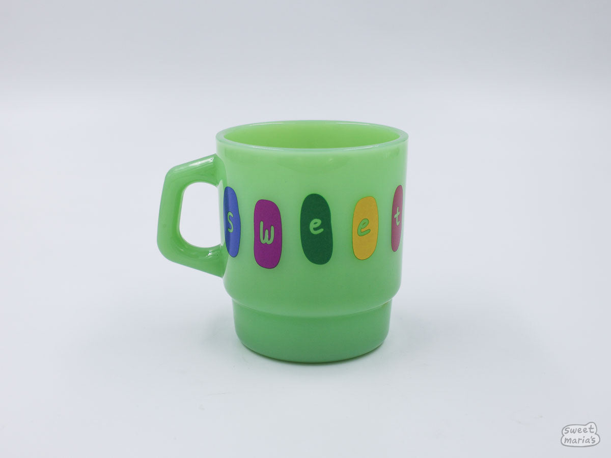 Sweet Maria's Milk Glass Mug in Yellow (Bottom view)