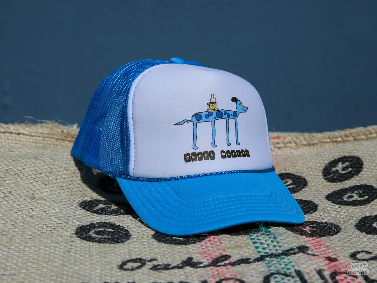 The Blue Chucho Summer Camp Hat is a trucker-style cap.