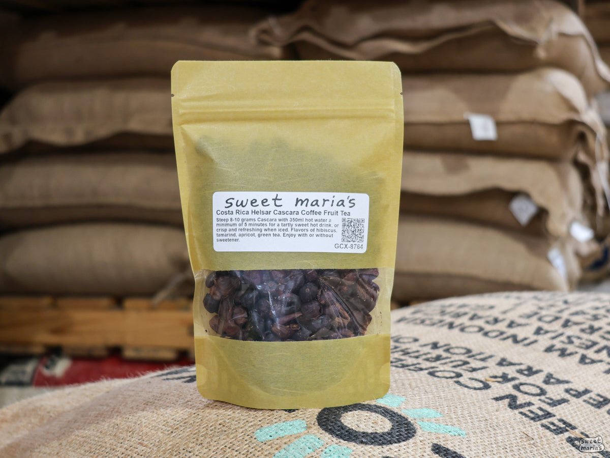 Our cascara comes in a small pouch bag with clear window.