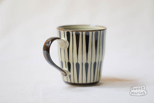Tokusa Pattern Mug from Japan - a traditional design invoking horsetail plant 