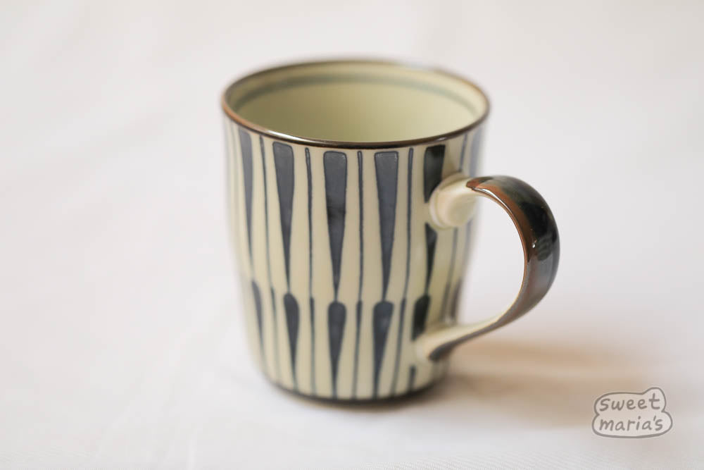 Tokusa Pattern Mug from Japan - a traditional design invoking horsetail plant 