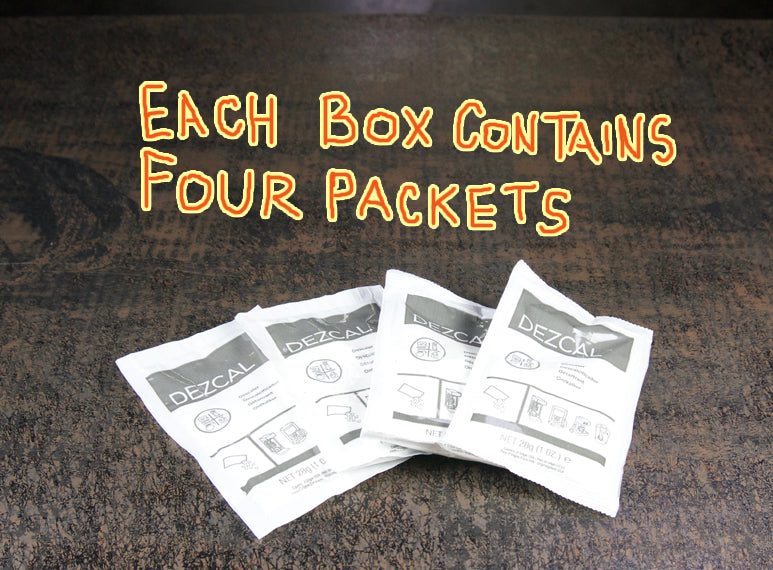 Each box contains four packets
