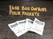Each box contains four packets